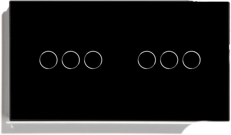 Zigbee Smart Switch Double 3 Gang Black Tuya App Voice Control Wireless Light Switch - Image 1
